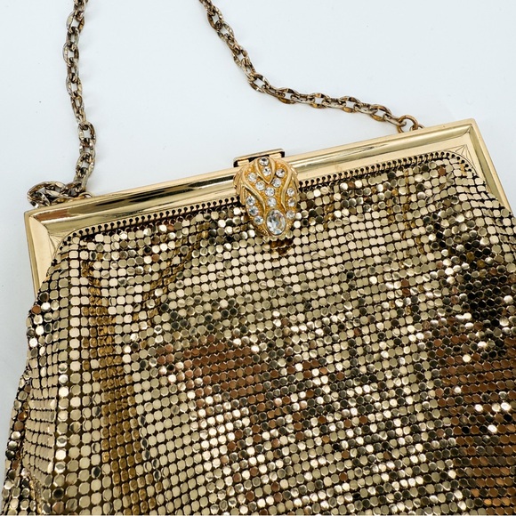 Whiting & Davis Mesh Bag Gold - Picture 2 of 7